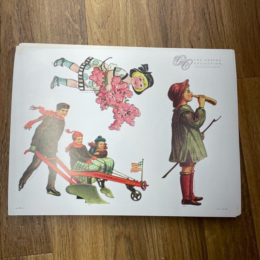 Vintage Style Kids Paper Dolls